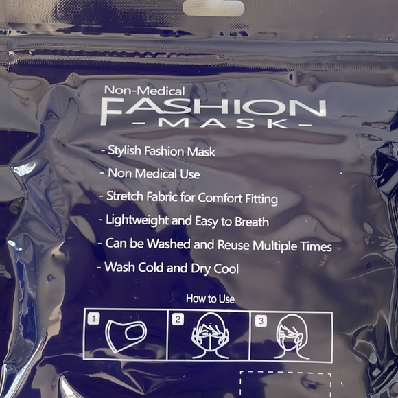 Minky Accessories Non-Medical Fashion-Mask in Purple/ Red/Blue/One size NWT - Picture 3 of 3